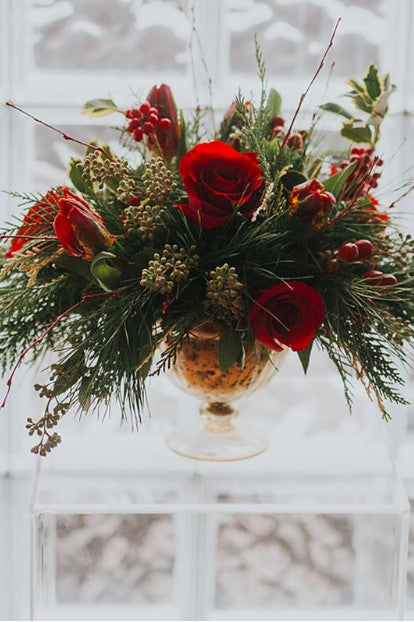 christmas flower arrangements