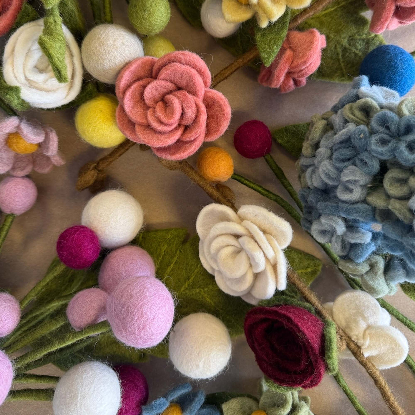 felt flower bouquet