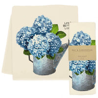 hydrangea tea towels