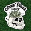 Crazy Plant Lady Skull Planter Sticker