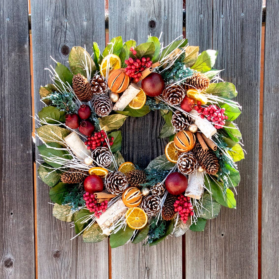 Pomegranate Citrus Dried Wreath