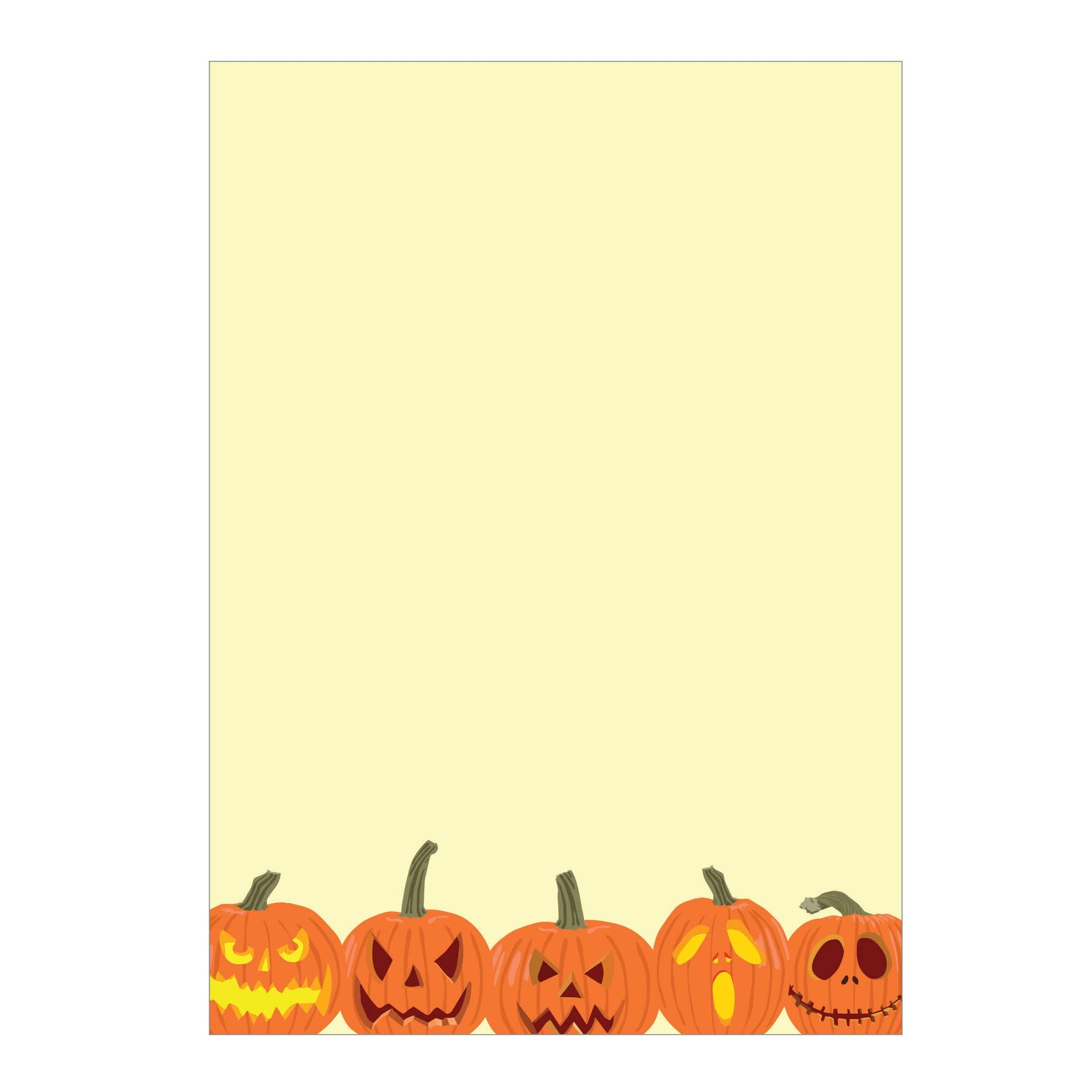 Halloween Jack-O'Lanterns 4.75x6.5" Notepad