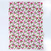 Pink Christmas Holly Tea Towel