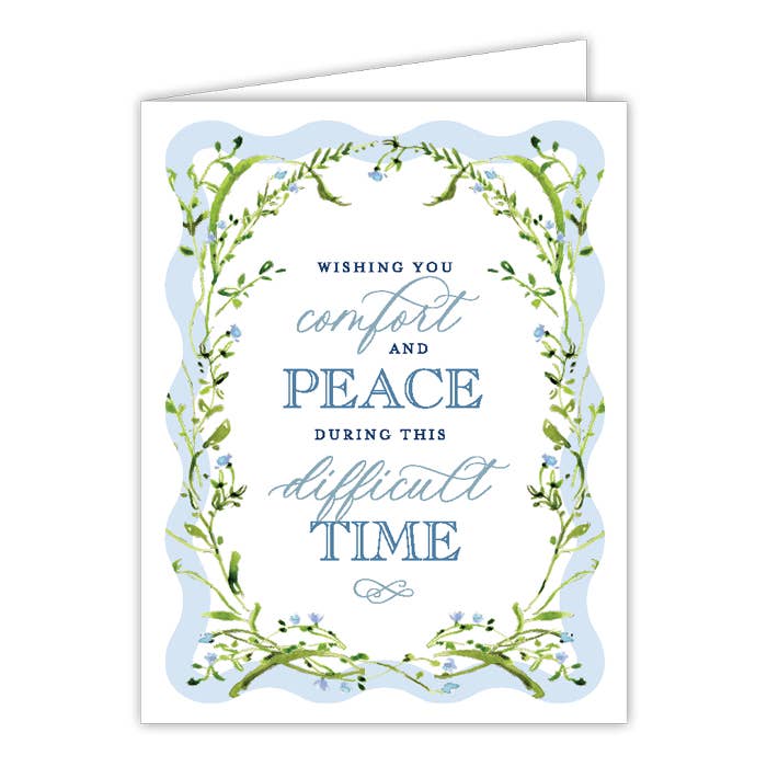 Wishing You Comfort Peace Sweet Flowers Greeting Card