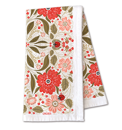 Ladybug Tea Towel – Garden Charm