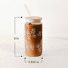 Holly Can Glass w/ Straw & Lid 17 oz