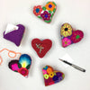 Embroidered Message Hearts - Medium