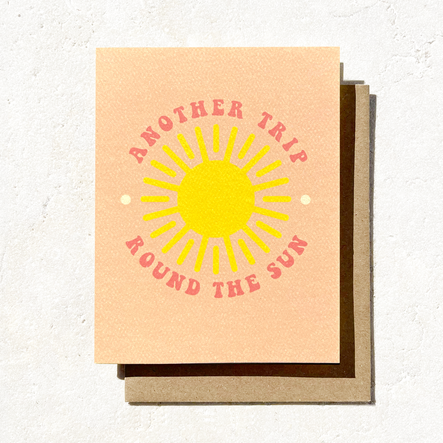 Another Trip Around Sun Boho Birthday Card