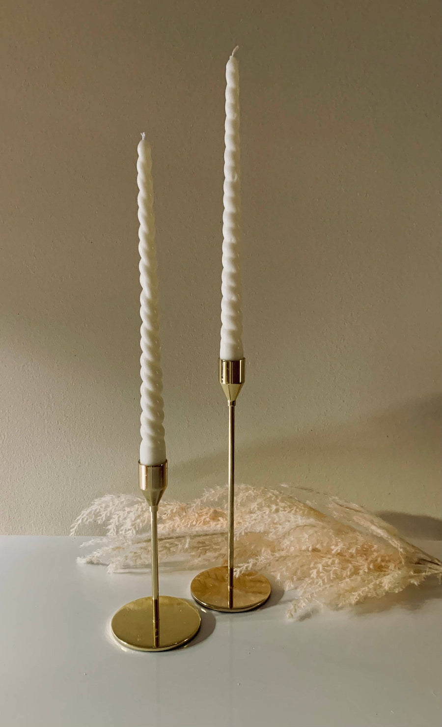 Taper Candles Ivory Swirl