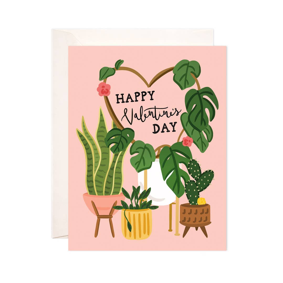 Monstera Valentine Greeting Card