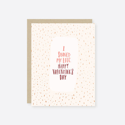 I shaved valentine's day card: Single card