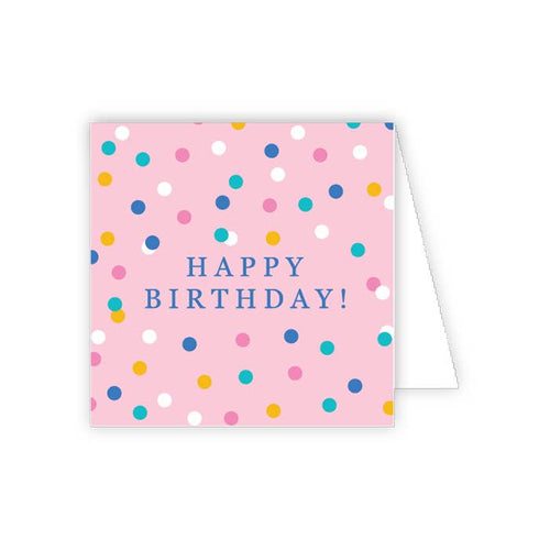 Happy Birthday Polka Dot Pink Enclosure Card