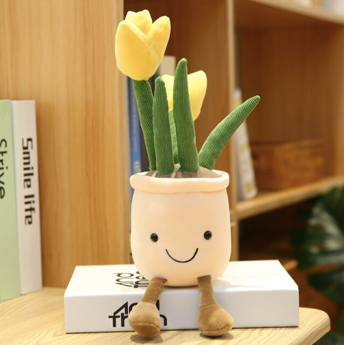 Yellow Potted Tulip Plush