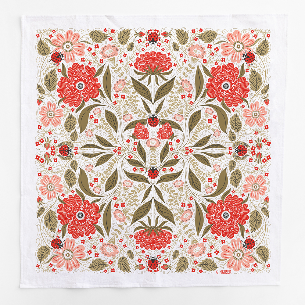 Ladybug Tea Towel – Garden Charm