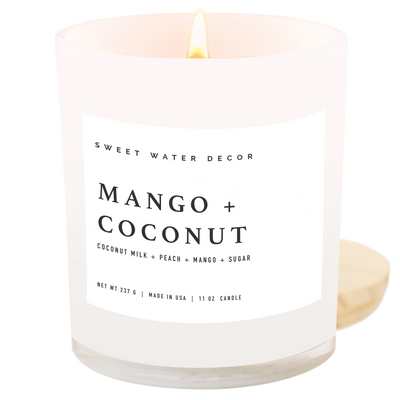 Mango and Coconut 11 oz Soy Candle