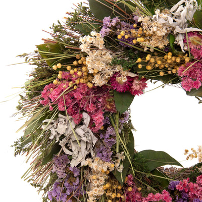 Dried Floral Sage Wreath