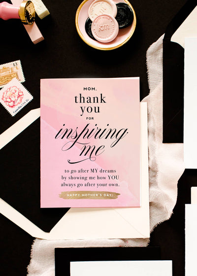 Inspiring Me - Sweet Mother's Day Greeting Card Gift Idea