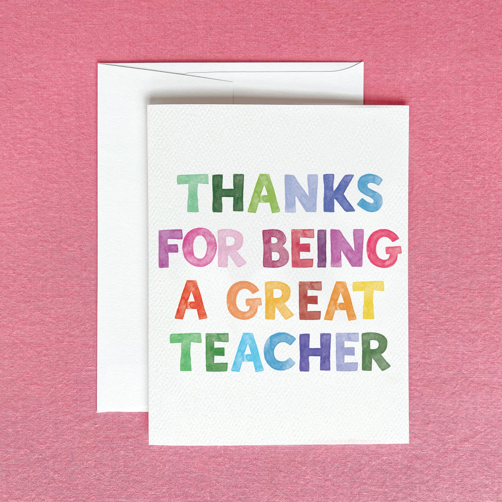 Great Teacher Greeting Card | Teacher Appreciation Card