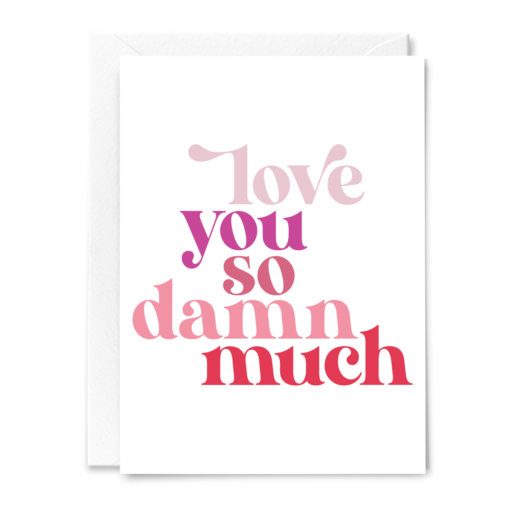 Love You So Damn Much Valentine's Day Greeting Card