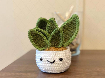Crochet Succulent Plant, Amigurumi -  Snake Plant