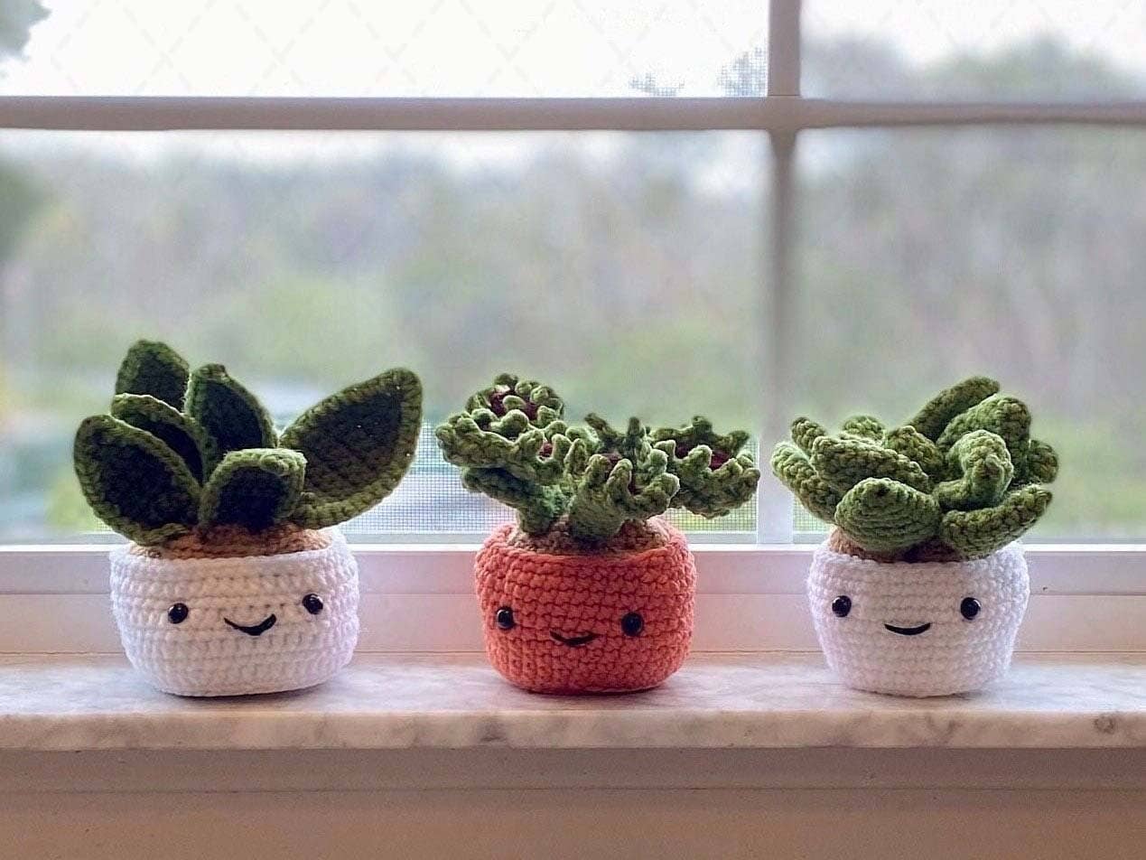 Crochet Succulent Plant, Amigurumi -  Snake Plant