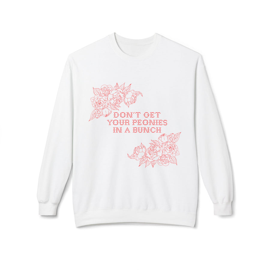 Don't Get Your Peonies In A Bunch Crewneck Sweatshirt