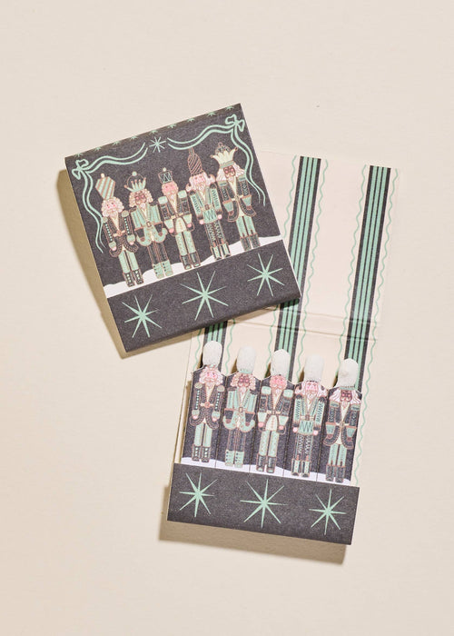 Green Nutcracker Printed 10 Stem Matchbooks