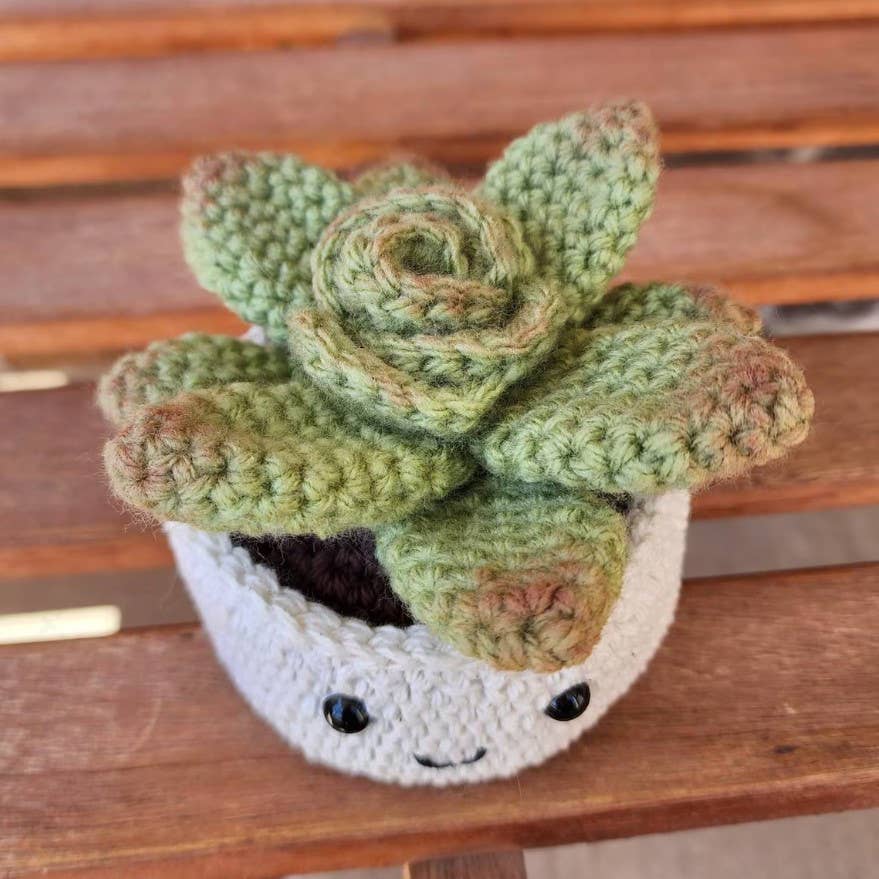 mini crochet succulent pattern Small Crochet Succulent House Plant Plushy