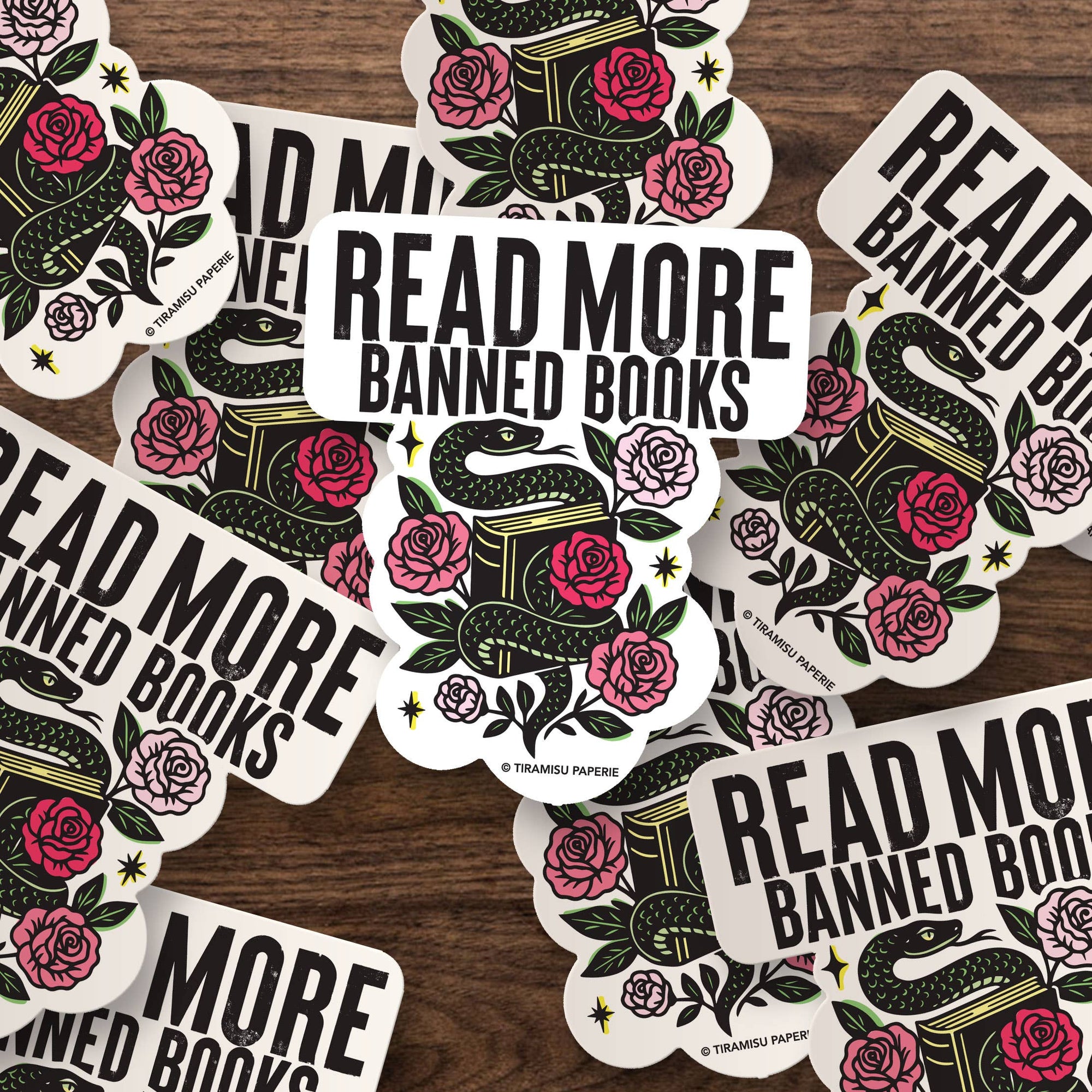 Read More Banned Books Sticker, Book Lover Sticker