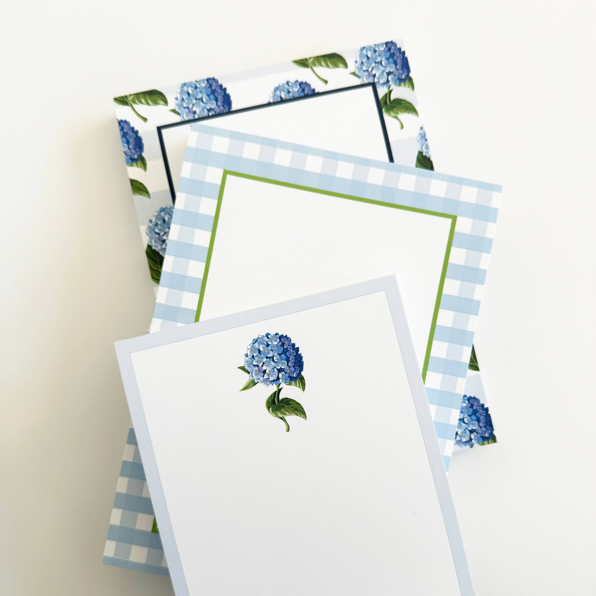 Hydrangeas Stripe Notepad 5"x7"