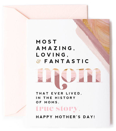 Most Amazing & Loving Mom - Sweet Mother's Day Greeting Card