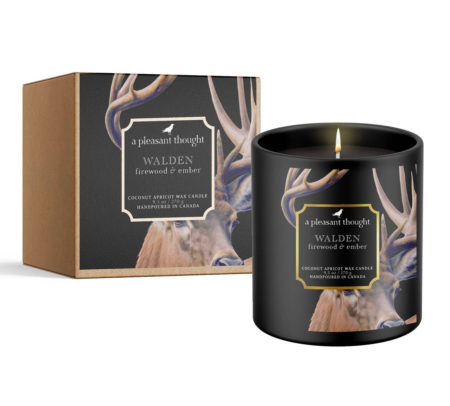 WALDEN | FIREWOOD & EMBER | DEER CANDLE: Wood Wick