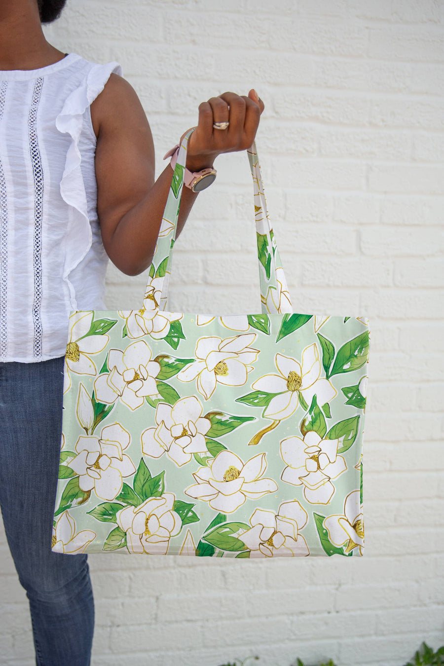 Magnolia Canvas Tote Bag