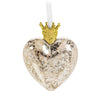 Heart with Crown Ornament-3"W