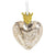 Heart with Crown Ornament-3"W