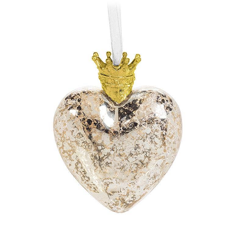 Heart with Crown Ornament