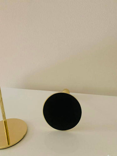 Gold Metal Taper Candleholder Set