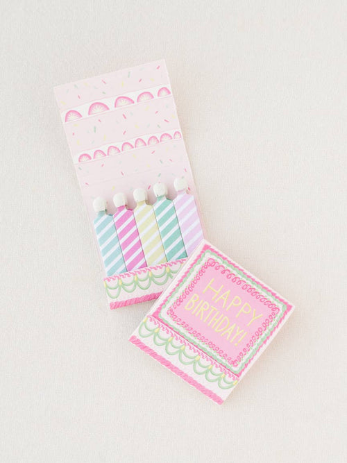 Happy Birthday Vintage Cake Printed Matchbooks