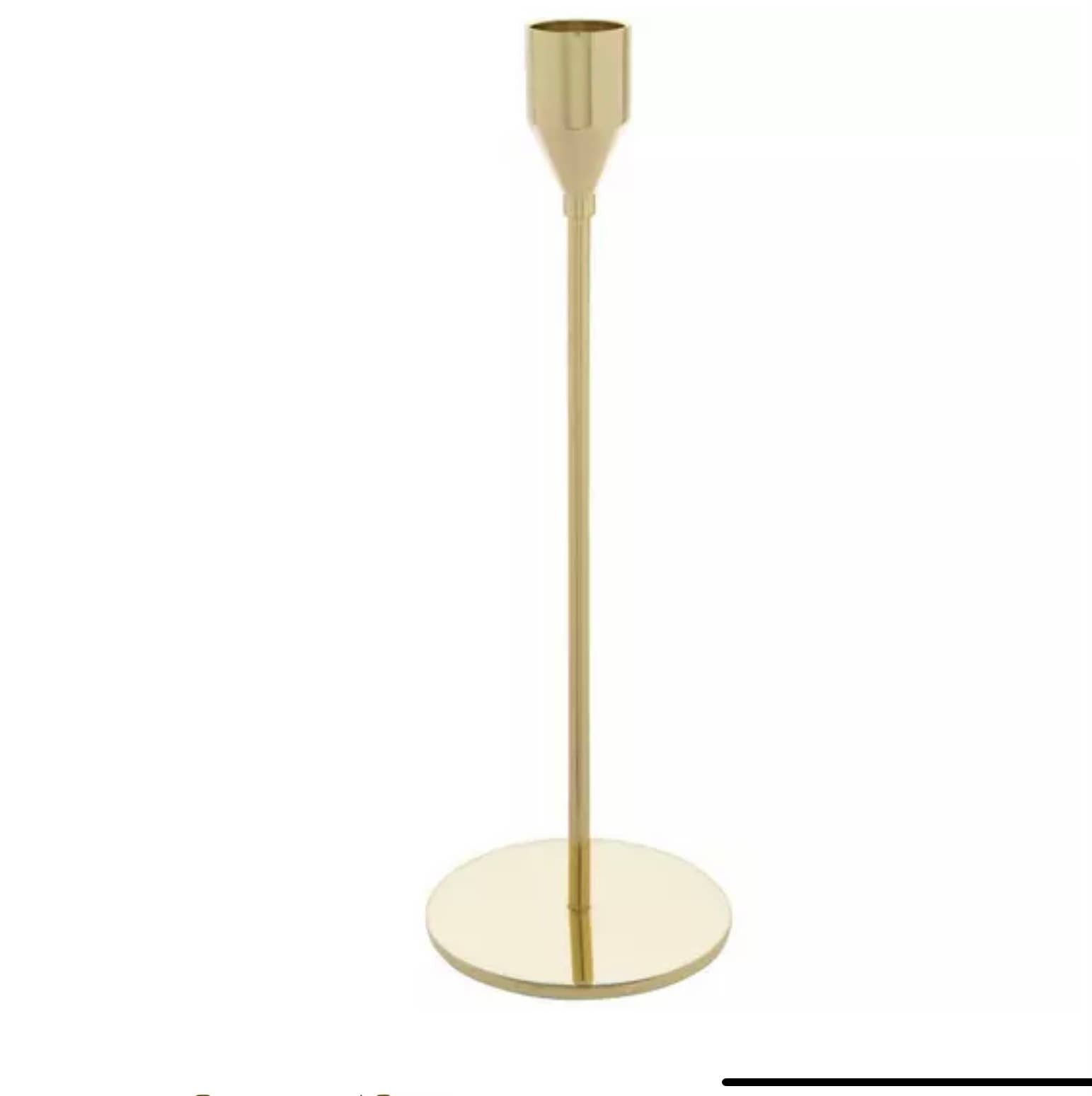 Gold Metal Taper Candleholder Set