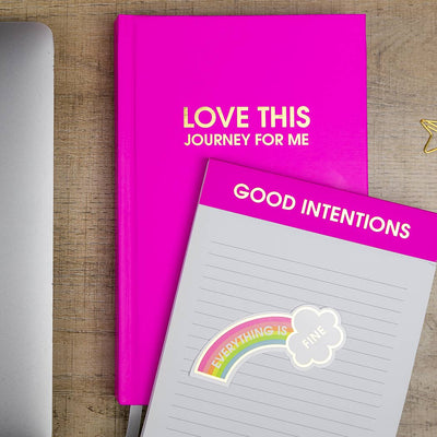 Everything Is Fine - Rainbow Vinyl Sticker, Funny Gift