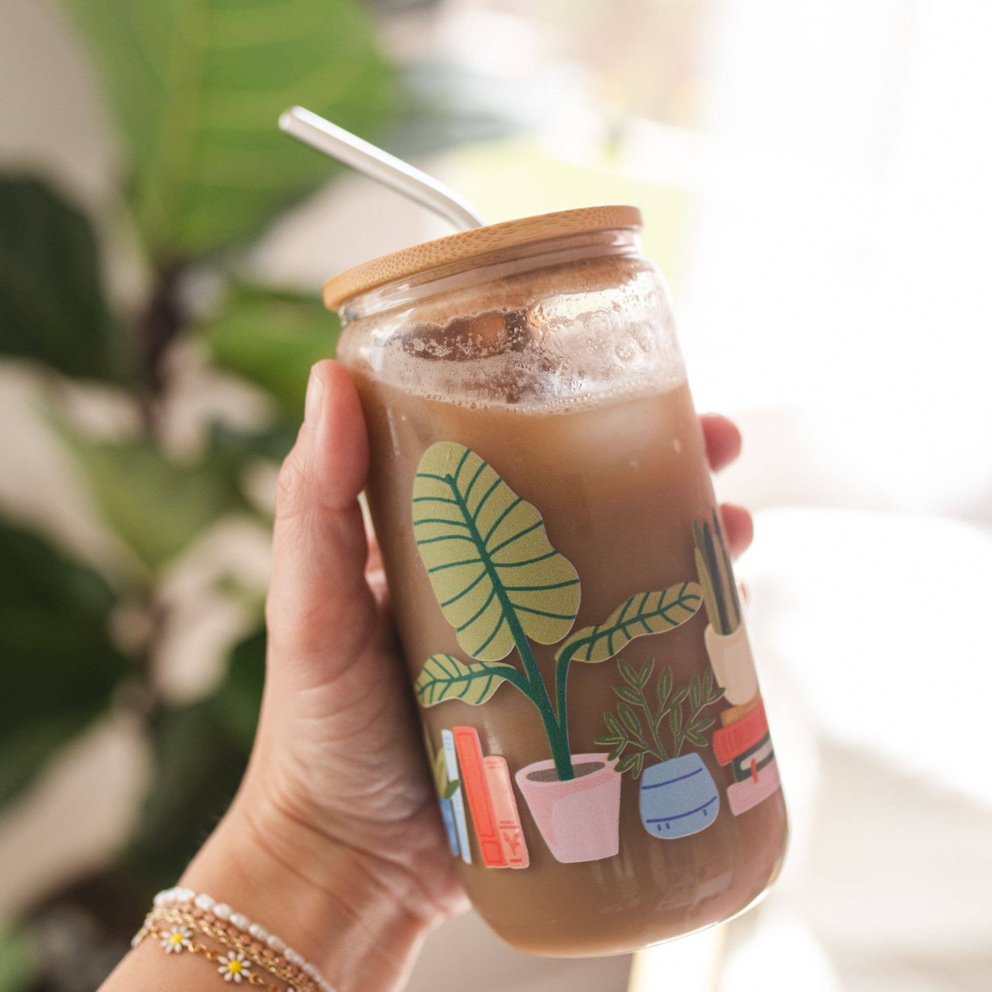 Potted Plants Glass Can