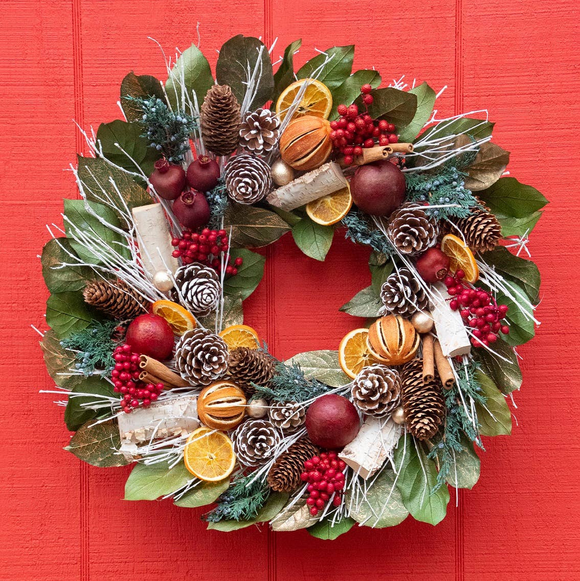 Pomegranate Citrus Dried Wreath
