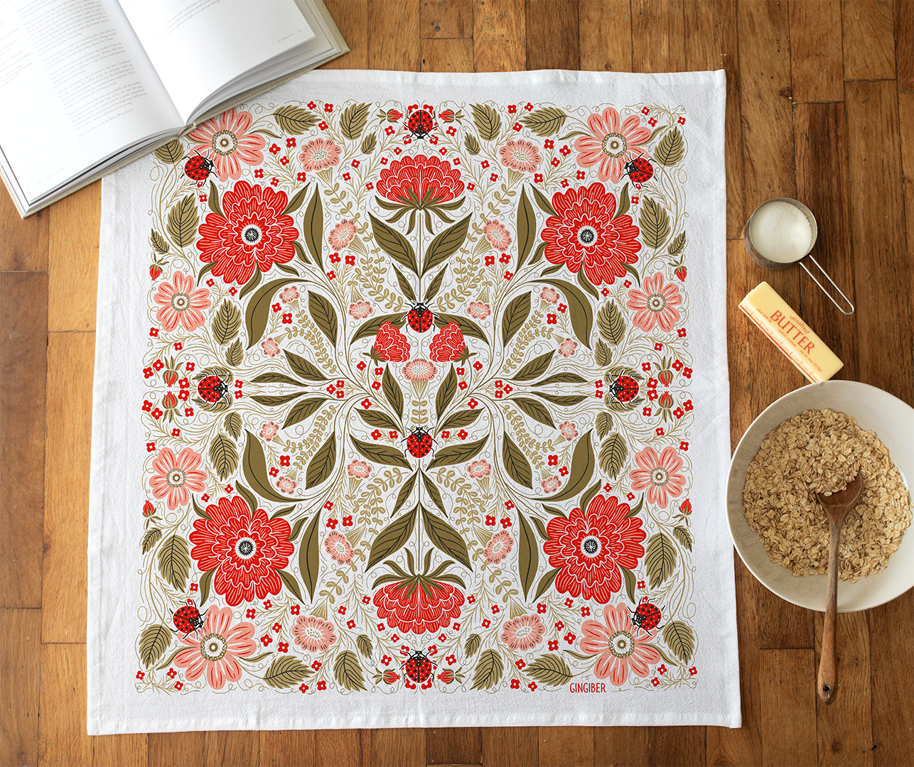 Ladybug Tea Towel – Garden Charm