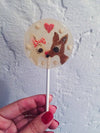 Lollipop Fondant Rudolf Sugar Cookie