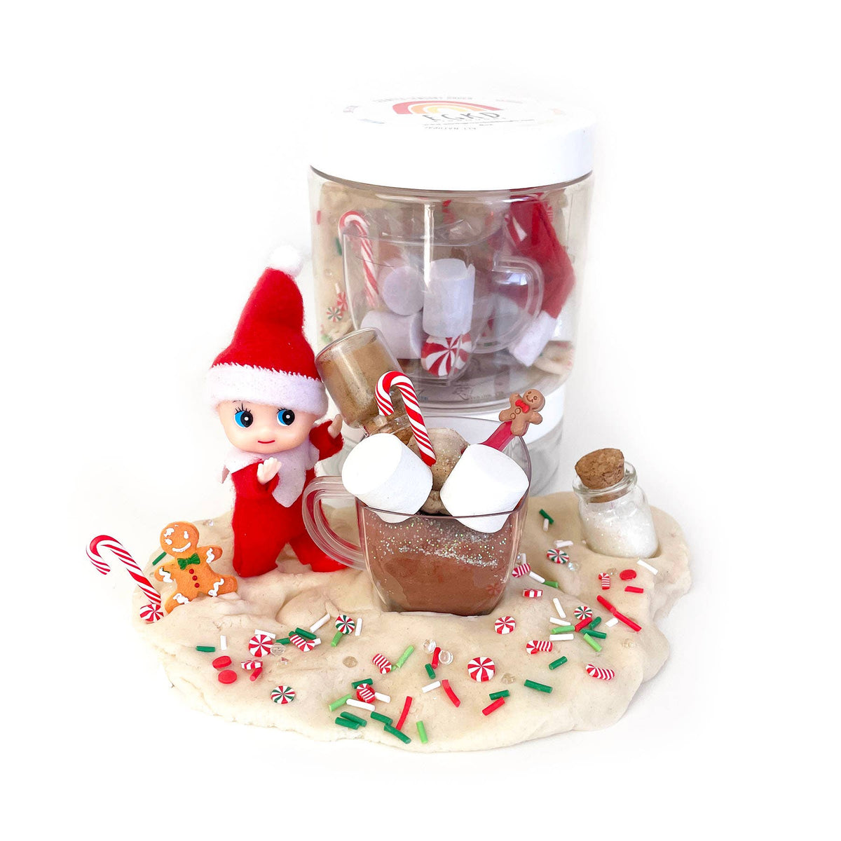 Elf in the Jar Sensory Play Dough Kit