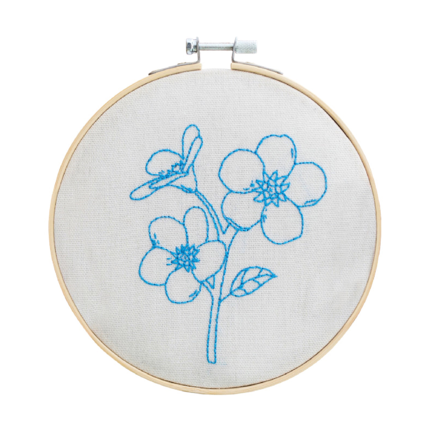 Forget Me Not Embroidery Hoop Kit