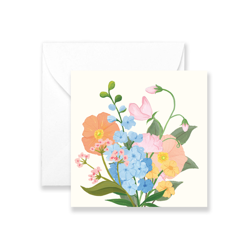 Flower Bouquet - Izzy Mini Greeting Card