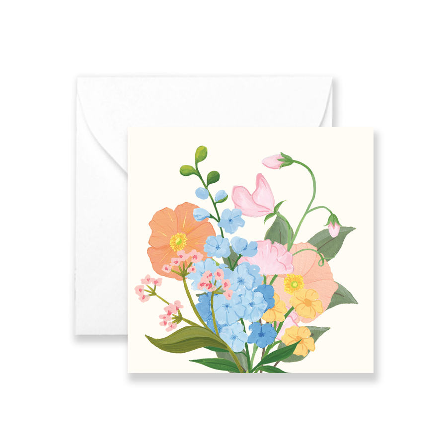 Flower Bouquet - Izzy Mini Greeting Card