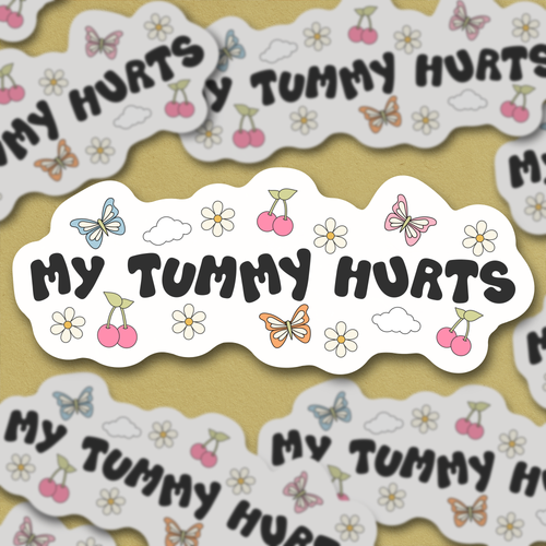 My Tummy Hurts Sticker