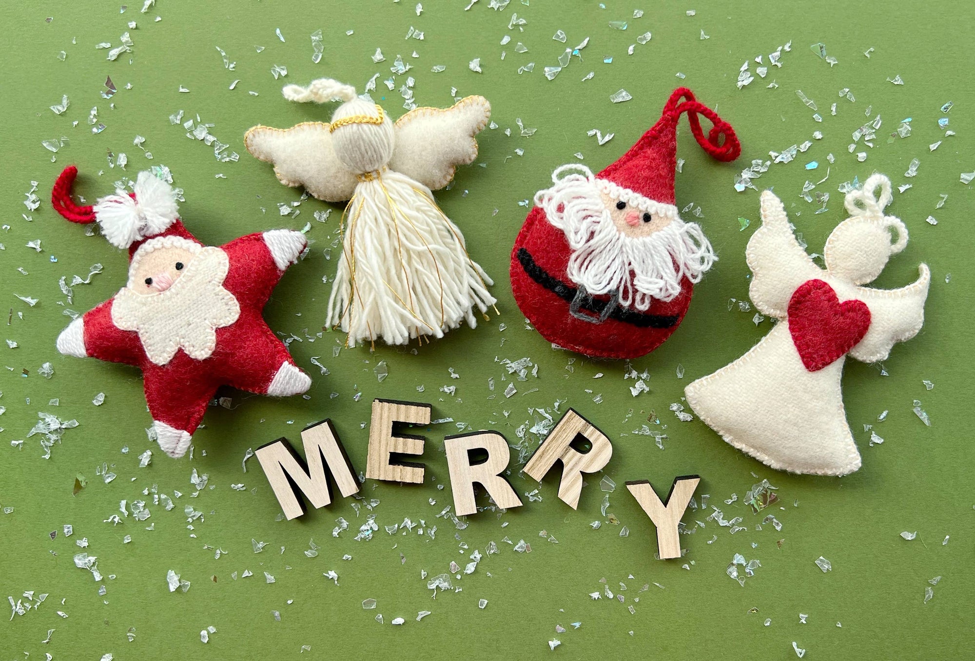 Star Santa Embroidered Ornament